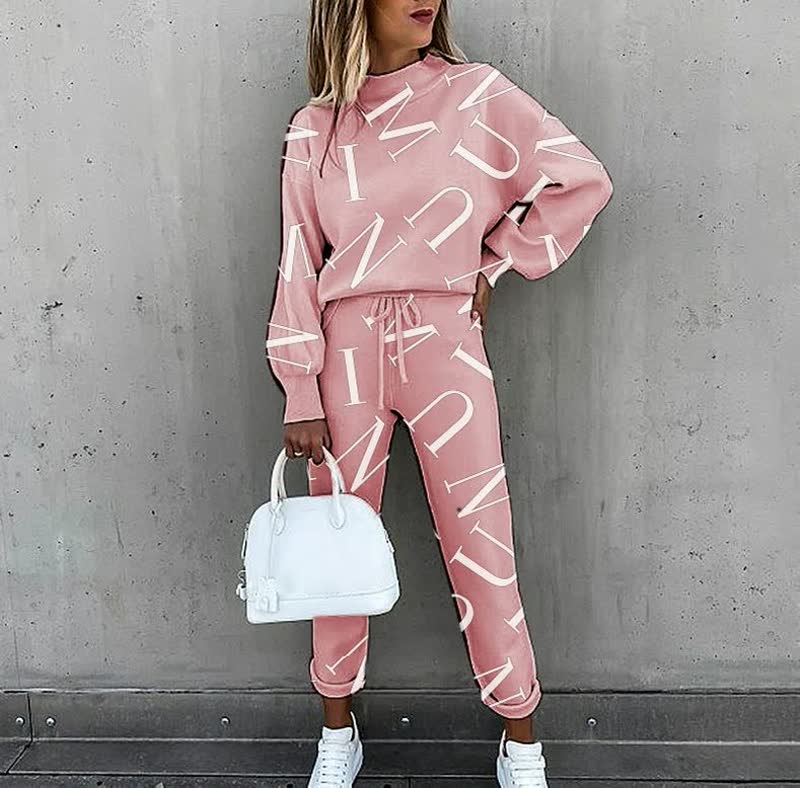 Heidi-Mode | Trendy Bedruckter Trainingsanzug Für Damen
