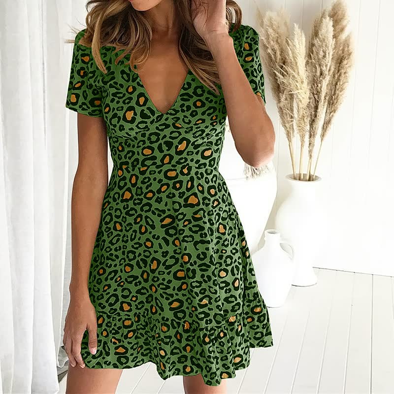 Heidi-Mode | Künstlerische Damen Mini Kleid Einzigartiges Muster