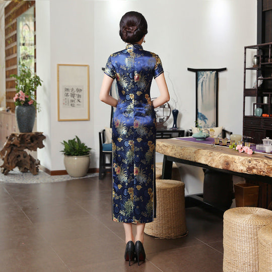Heidi-Mode | Grüne Rayon Cheongsam Chinesisch Klassisch