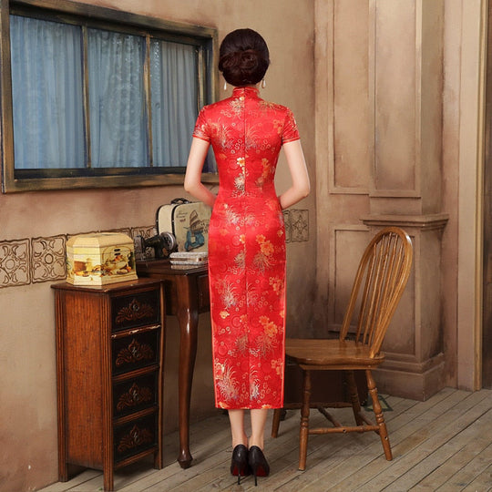 Heidi-Mode | Grüne Rayon Cheongsam Chinesisch Klassisch