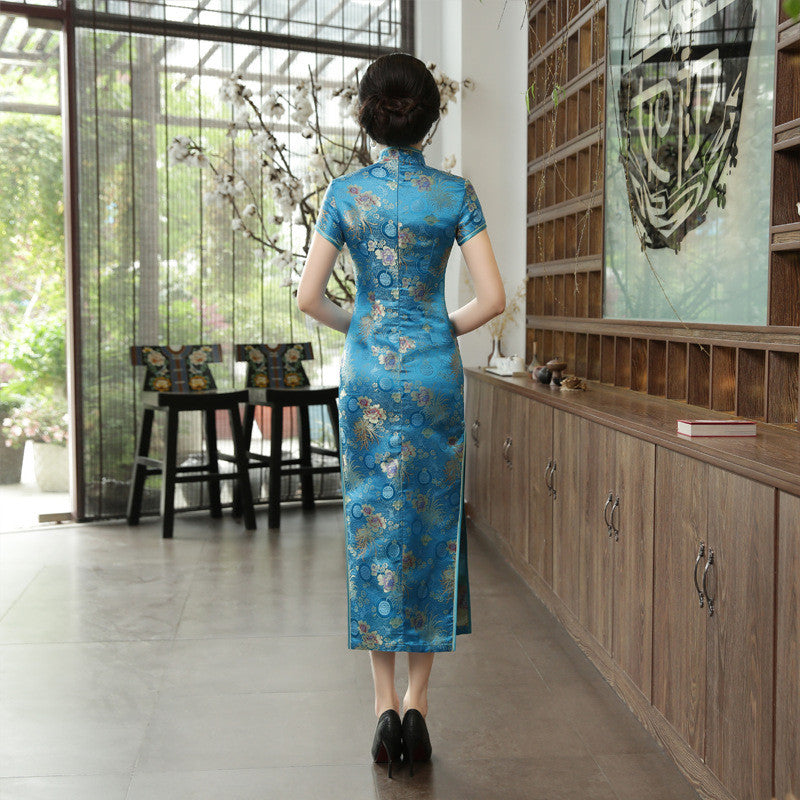 Heidi-Mode | Grüne Rayon Cheongsam Chinesisch Klassisch