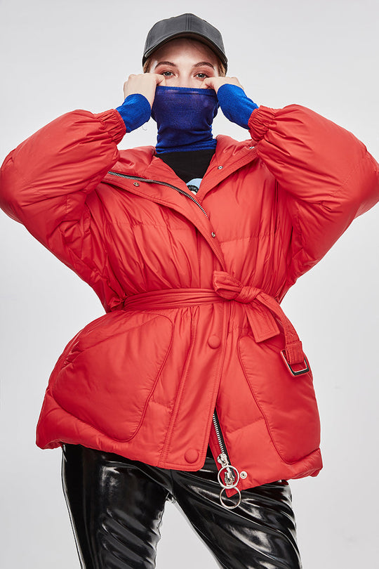 Heidi-Mode | Damen-Steppjacke mit Gürtel "Street Chic"