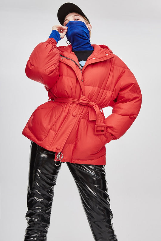 Heidi-Mode | Damen-Steppjacke mit Gürtel "Street Chic"