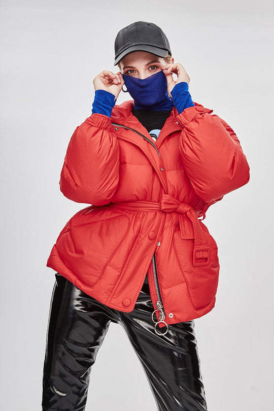 Heidi-Mode | Damen-Steppjacke mit Gürtel "Street Chic"