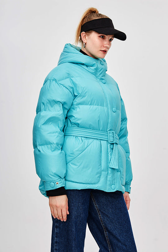 Heidi-Mode | Damen-Steppjacke mit Gürtel "Street Chic"