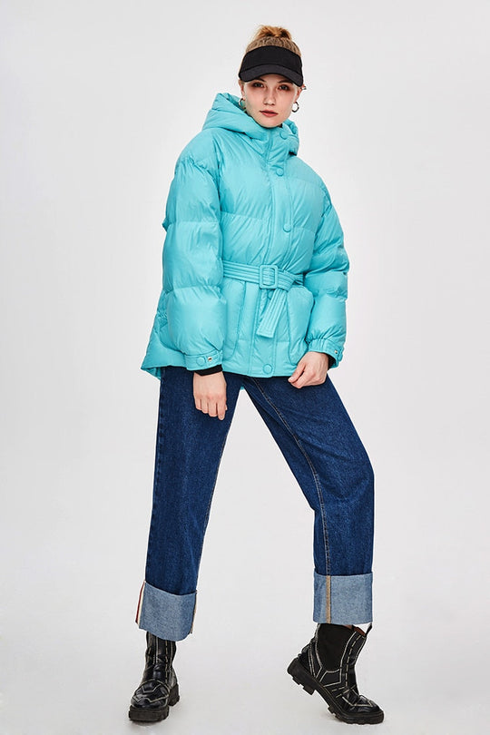 Heidi-Mode | Damen-Steppjacke mit Gürtel "Street Chic"