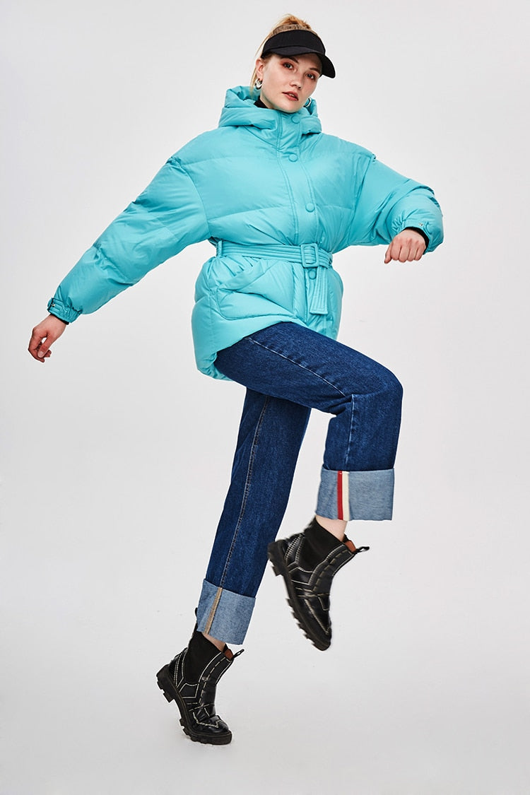 Heidi-Mode | Damen-Steppjacke mit Gürtel "Street Chic"