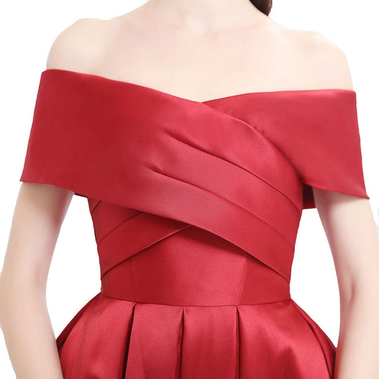 Heidi-Mode | Satin Plissierte Kleid