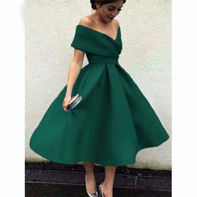 Heidi-Mode | Satin Plissierte Kleid