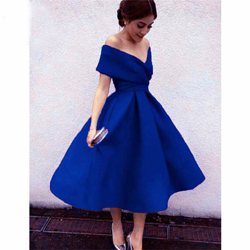 Heidi-Mode | Satin Plissierte Kleid