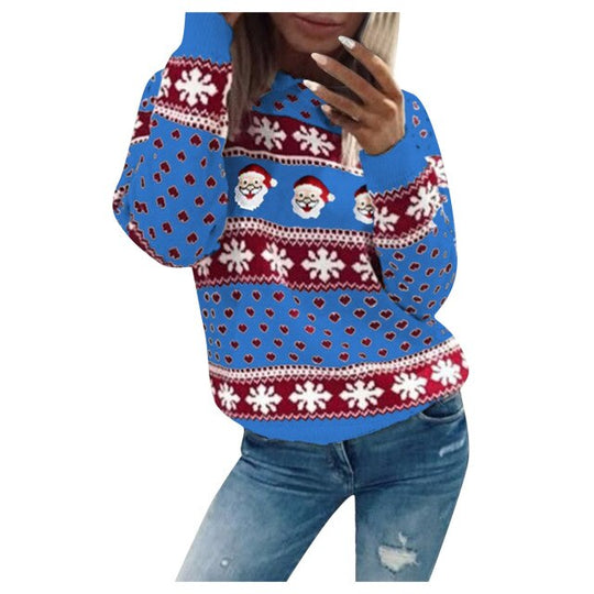 Heidi-Mode Weihnachtlicher weicher Strickpullover für Frauen