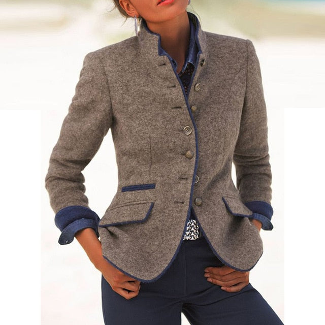 Heidi-Mode | Moderne Frauenjacke Ohne Kragen