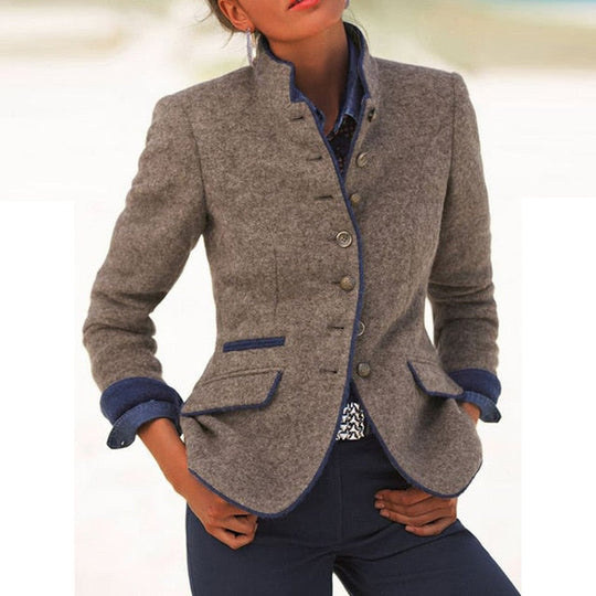 Heidi-Mode | Moderne Frauenjacke Ohne Kragen