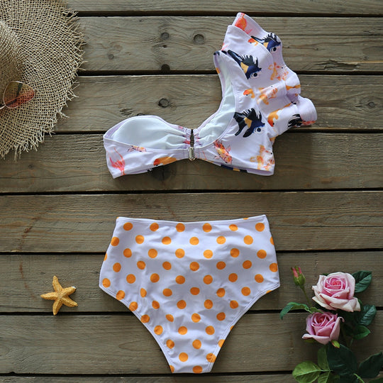 Heidi-Mode | Push-up Gepolsterter Bh mit Rüschen für einen eleganten Bikini Satz