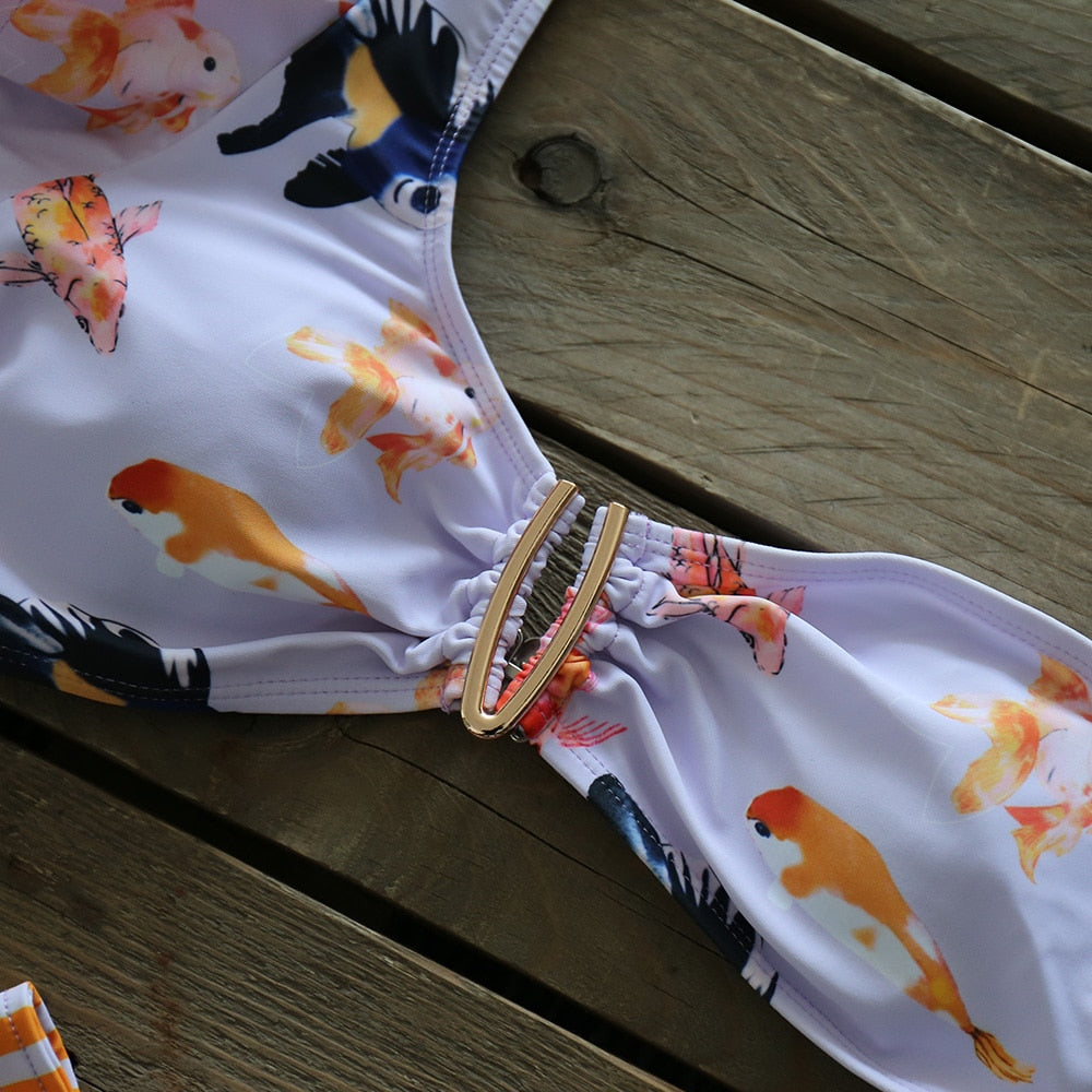 Heidi-Mode | Push-up Gepolsterter Bh mit Rüschen für einen eleganten Bikini Satz