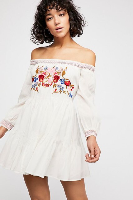 Heidi-Mode | Kurzes Boho-Kleid Winter