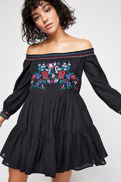 Heidi-Mode | Kurzes Boho-Kleid Winter