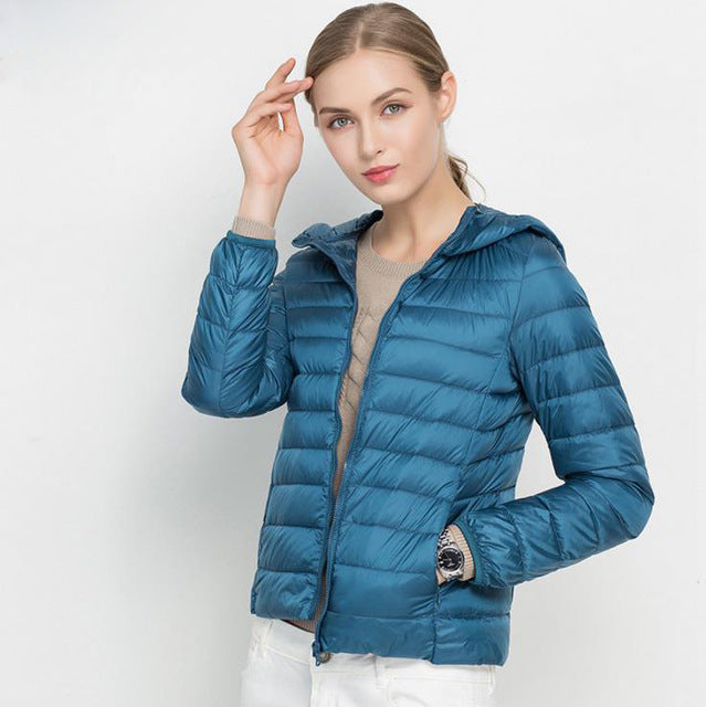Heidi-Mode | Daunenjacke mit Kapuze Damen