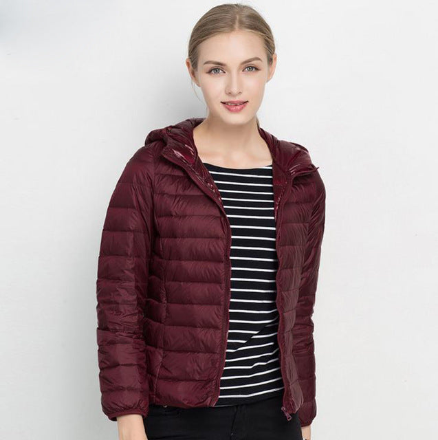 Heidi-Mode | Daunenjacke mit Kapuze Damen