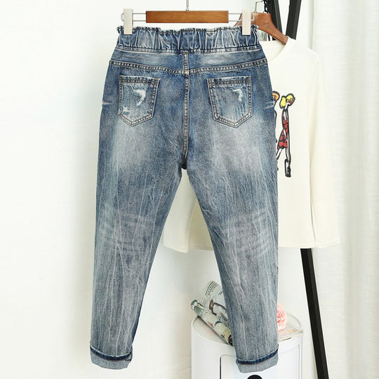 Heidi-Mode | Sommer Zerrissene Boyfriend Jeans