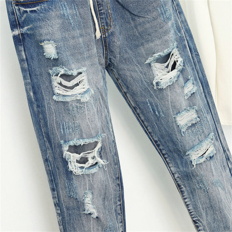 Heidi-Mode | Sommer Zerrissene Boyfriend Jeans