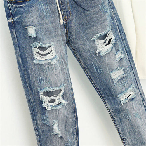 Heidi-Mode | Sommer Zerrissene Boyfriend Jeans