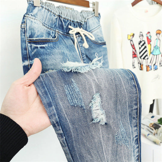 Heidi-Mode | Sommer Zerrissene Boyfriend Jeans