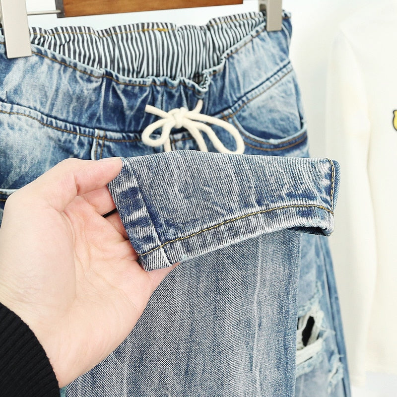 Heidi-Mode | Sommer Zerrissene Boyfriend Jeans