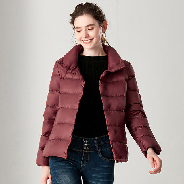 Heidi-Mode | Elegante Feder Ultra Light Daunenjacke Plus