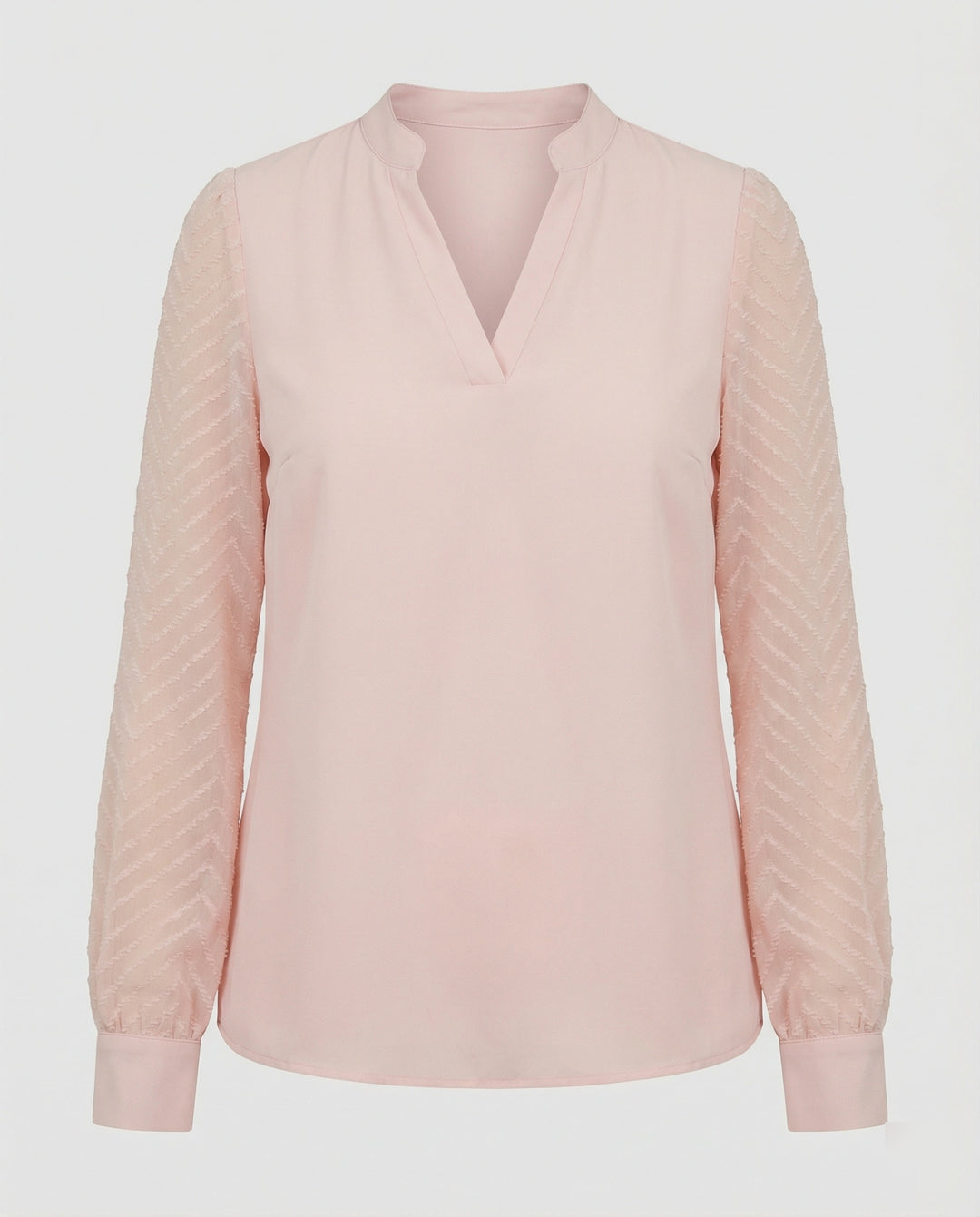 Elegante Chiffon-Bluse mit V-Ausschnitt