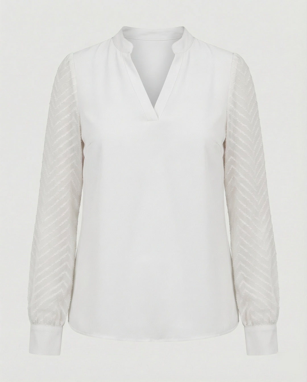 Elegante Chiffon-Bluse mit V-Ausschnitt