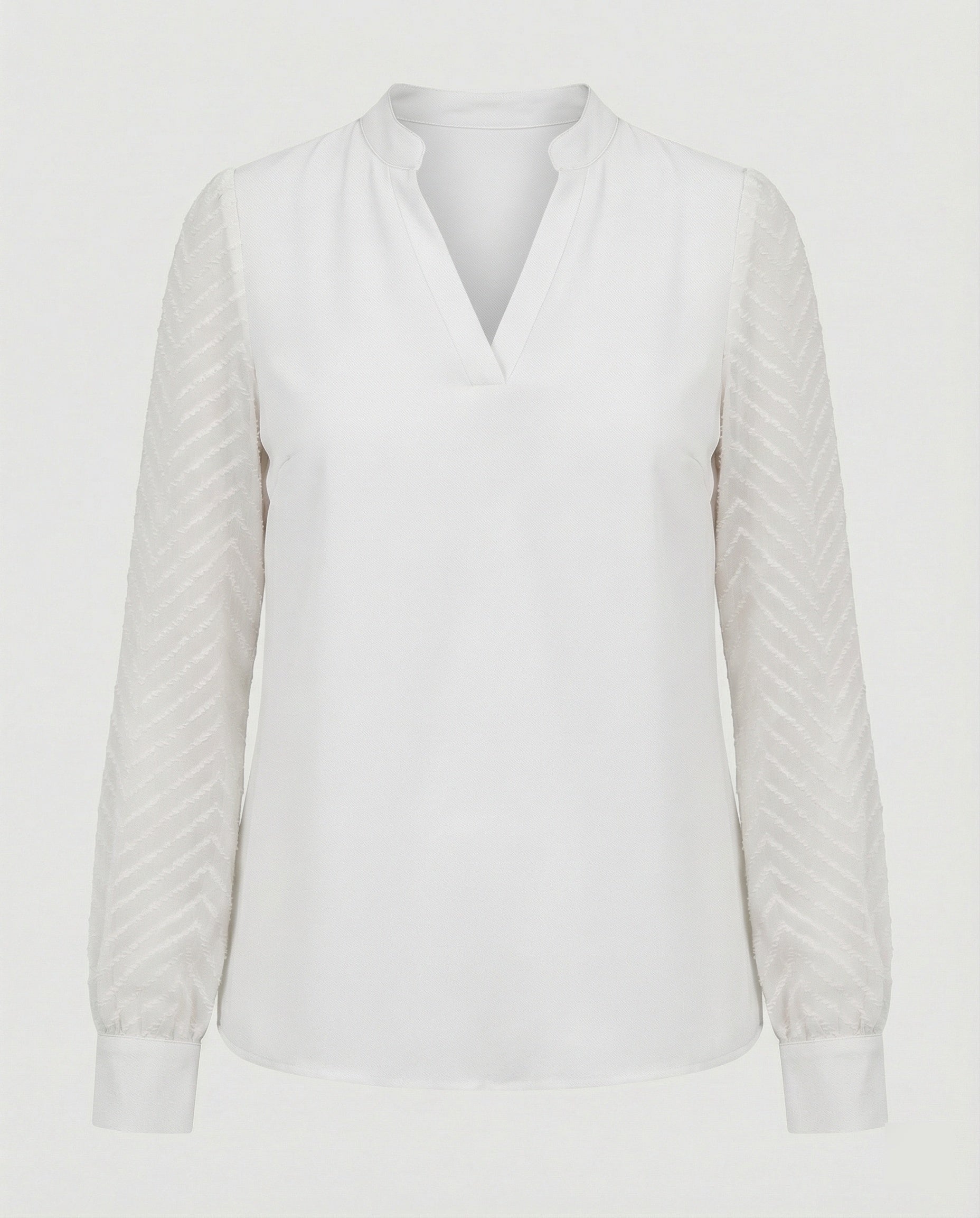 Elegante Chiffon-Bluse mit V-Ausschnitt