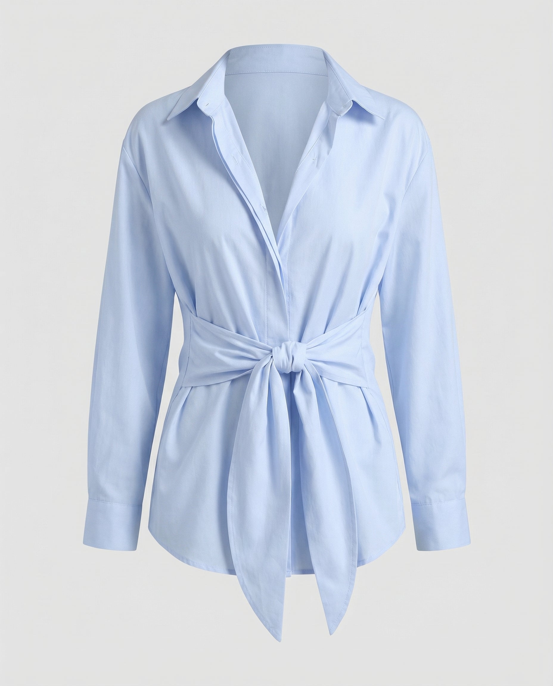 Heidi-Mode Langärmelige Bluse mit Bindeband