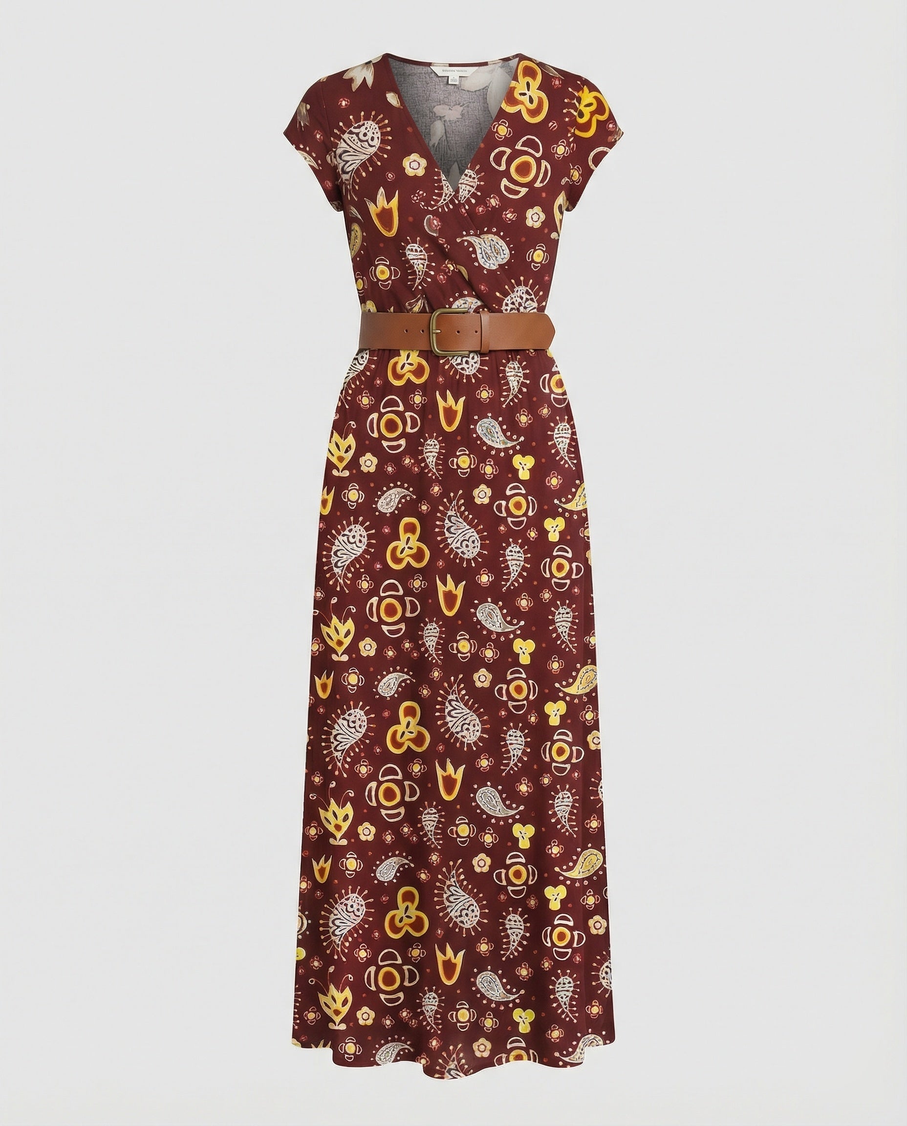 Boho Langes Maxikleid mit Blumenmuster für Sommer & Urlaub | Heidi-Mode