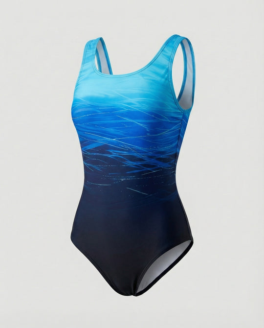 Heidi-Mode | Damen Einteiliger Sport Badeanzug mit Schnelltrocknender Qualität