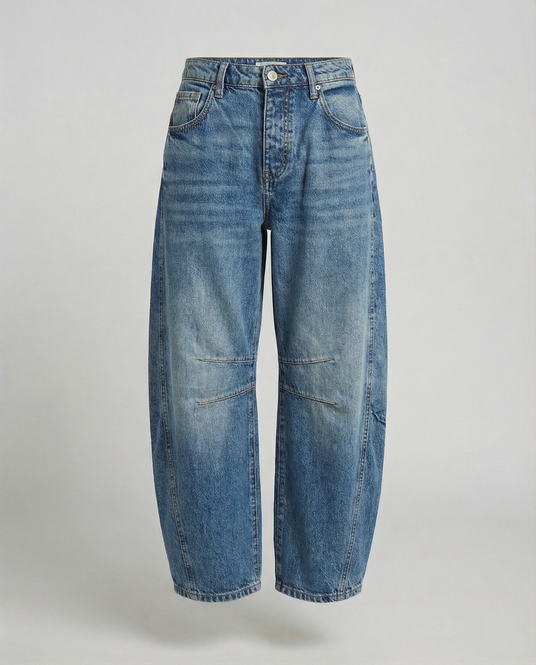 Heidi-Mode | Damen Trendy Weite-Bein Hose Denim
