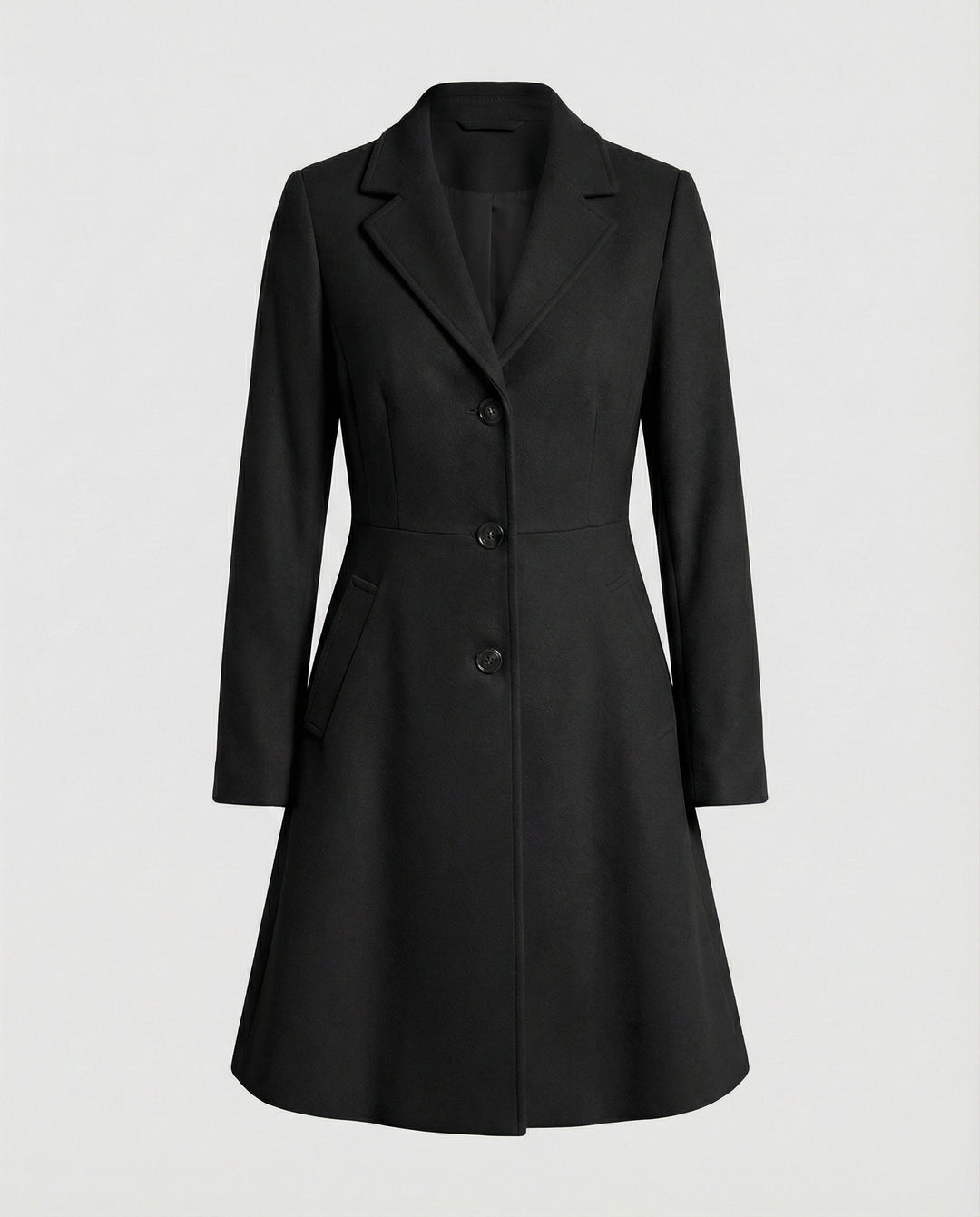 Damen eleganter Langblazer mit modernem Kragen und tailliertem Schnitt Heidi Mode