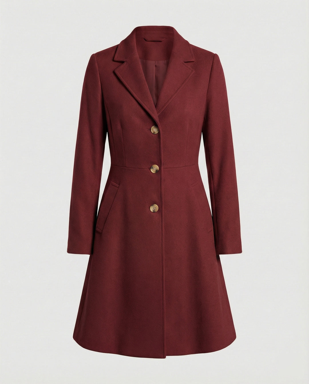 Damen eleganter Langblazer mit modernem Kragen und tailliertem Schnitt Heidi Mode