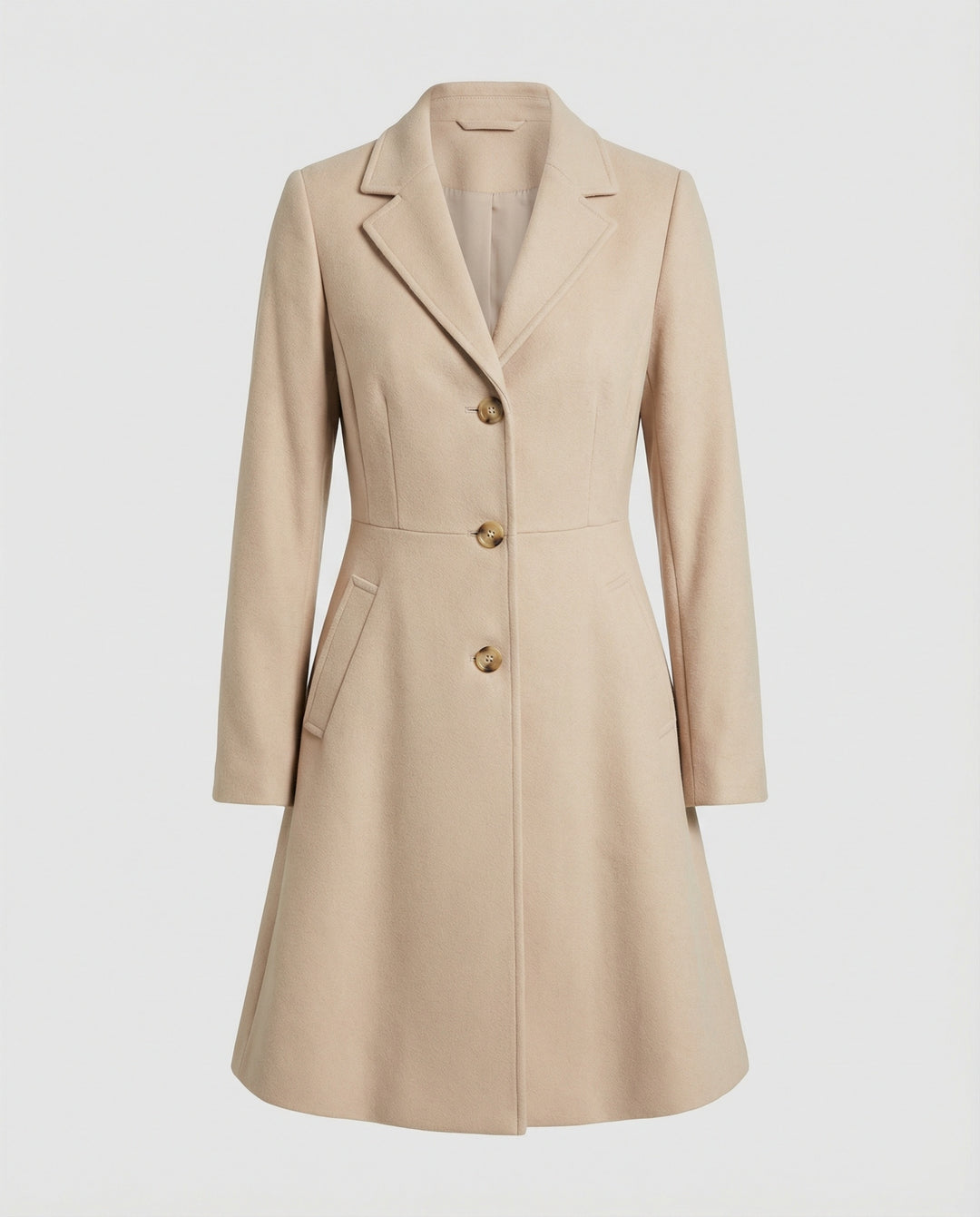 Damen eleganter Langblazer mit modernem Kragen und tailliertem Schnitt Heidi Mode