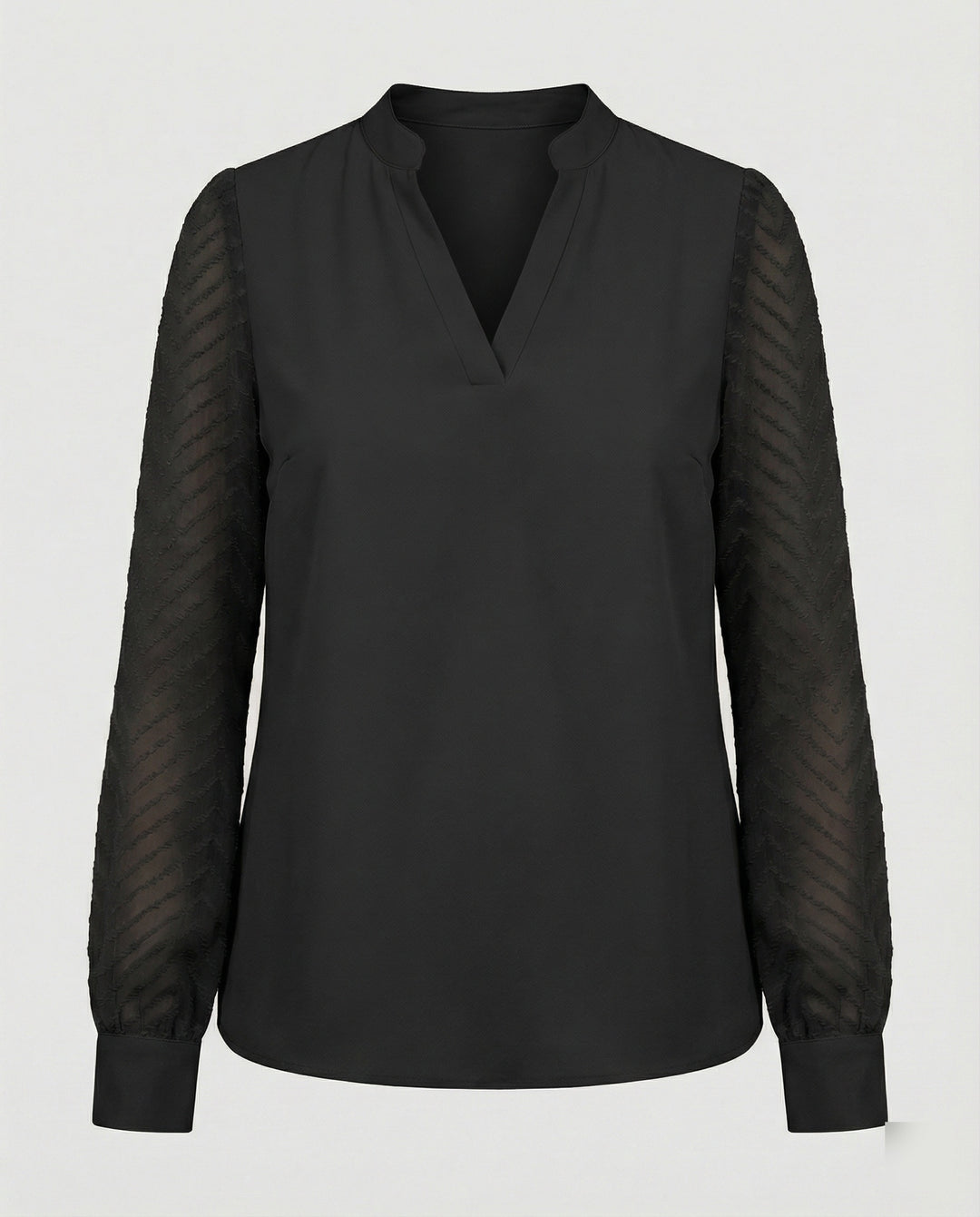 Elegante Chiffon-Bluse mit V-Ausschnitt