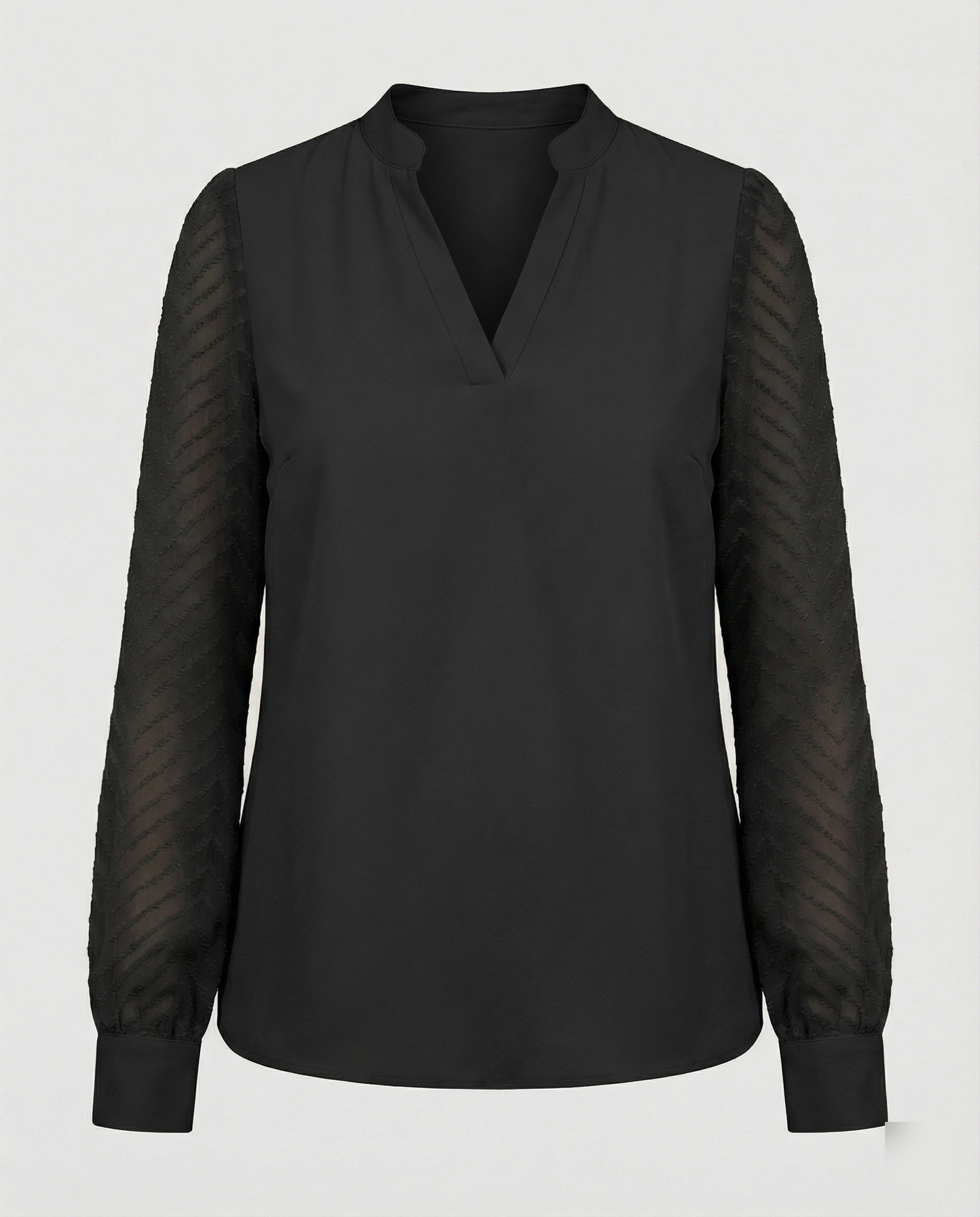 Elegante Chiffon-Bluse mit V-Ausschnitt