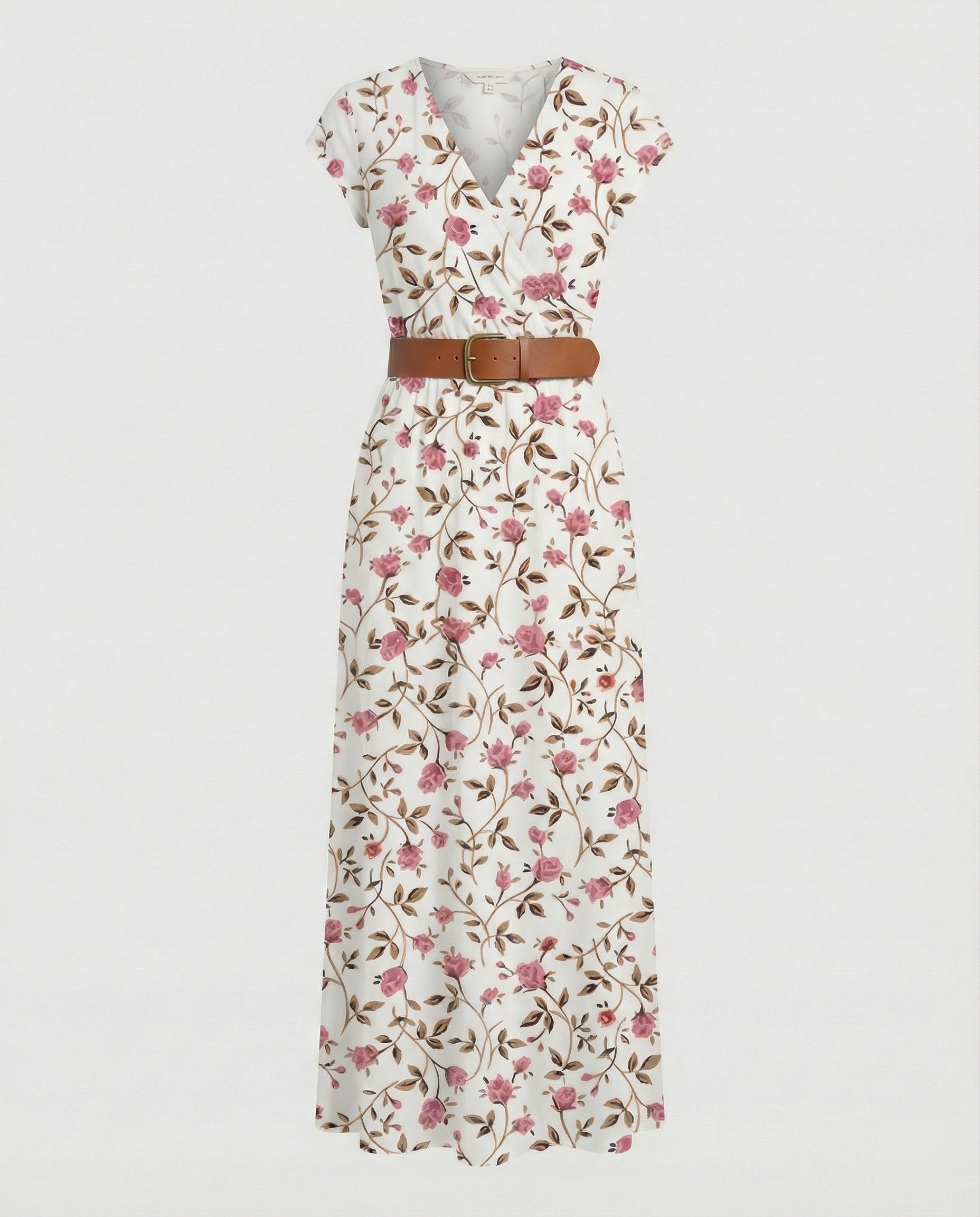 Boho Langes Maxikleid mit Blumenmuster für Sommer & Urlaub | Heidi-Mode