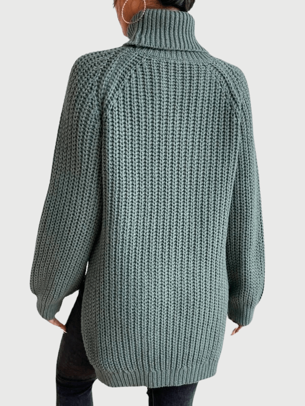 Heidi-Mode | Pull mit Stehkragen und Schlitz für Frauen