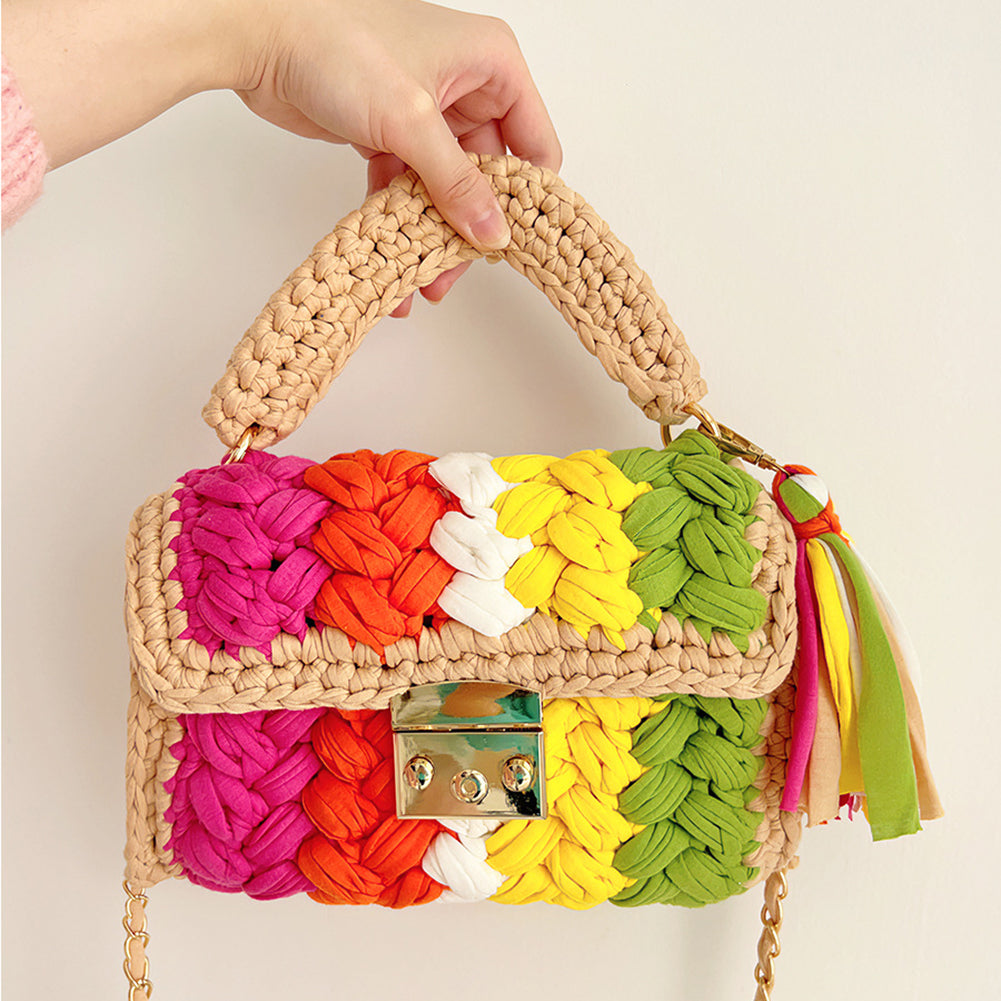 Regenbogen - Gehäkelte Handtasche
