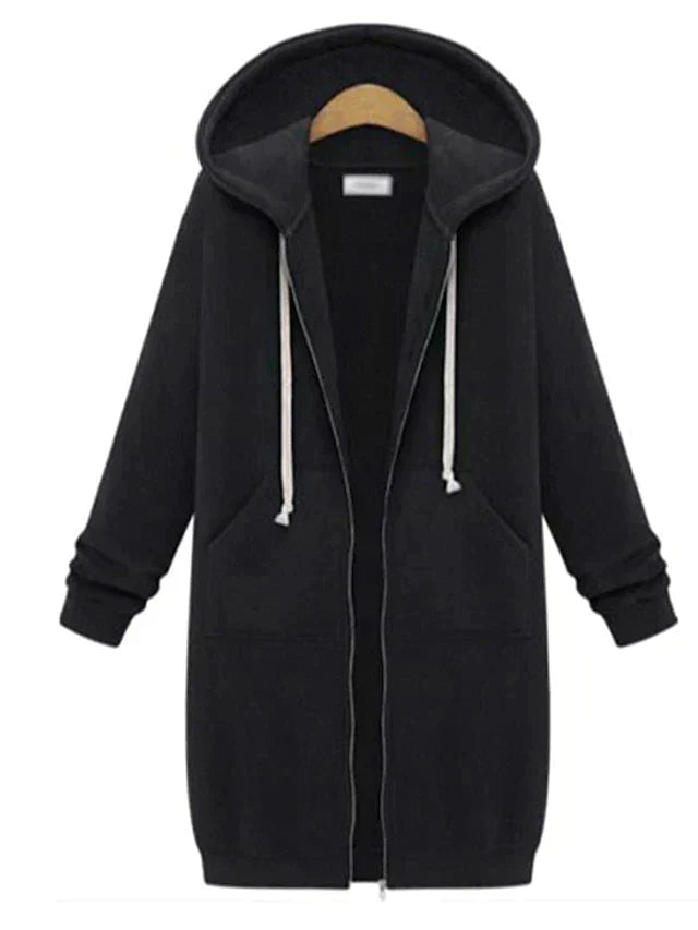 Heidi-Mode | Damen Lange Kapuzenjacke