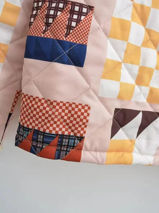 Heidi-Mode | Gesteppt Kontrastierende Damen Winterjacke