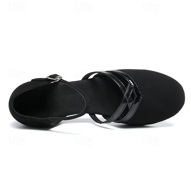 Heidi-Mode | Moderne Tanzschuhe für Damen Schwarz Hochwertiges Wildleder