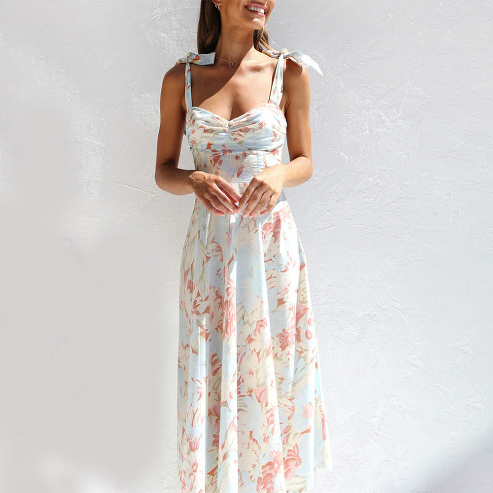 Heidi-Mode | Midikleid Elegant Einzigartiger Druck Ideal Für Den Frühling Für Damen