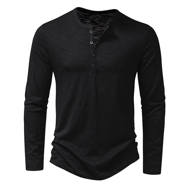 Heidi-Mode - Lässiges Herbst Henley-Shirt für Herren