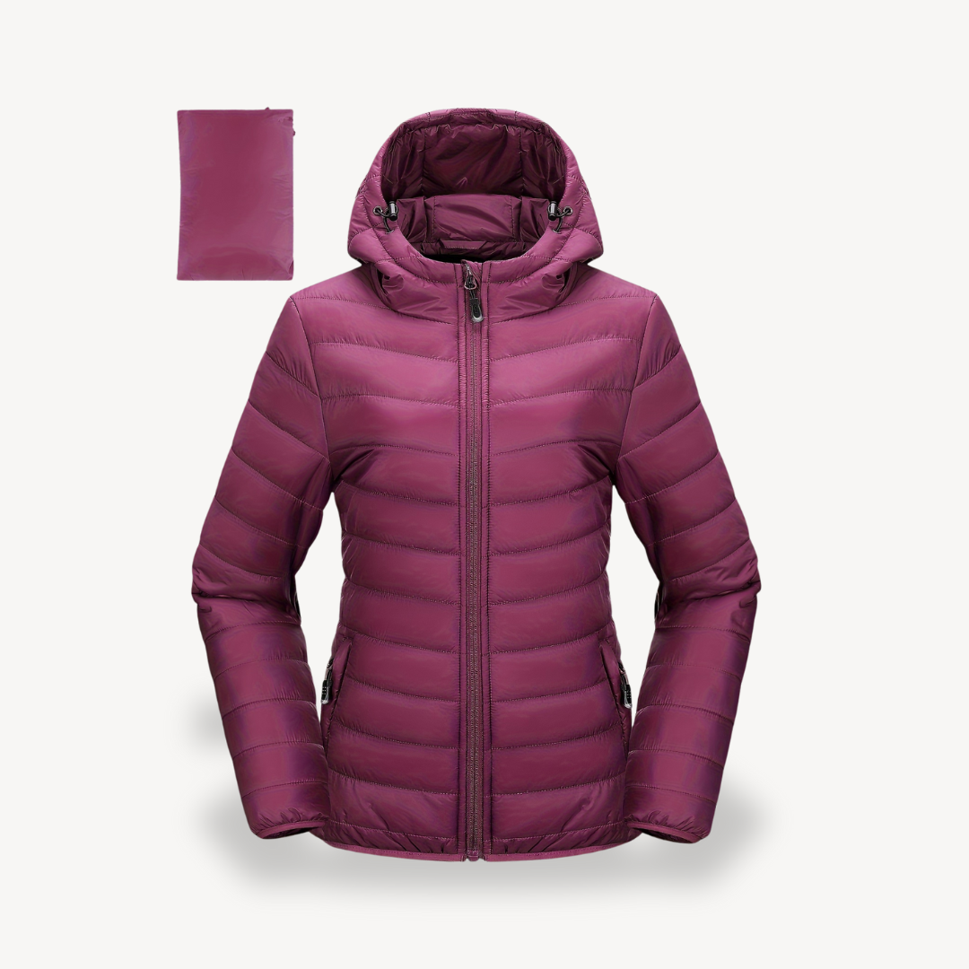 Heidi-Mode | Damen Packable Puffer Jacke mit Kapuze